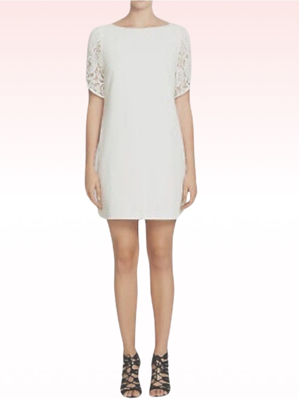 CYNTHIA STEFFE White Lace Dress (Sz 8)